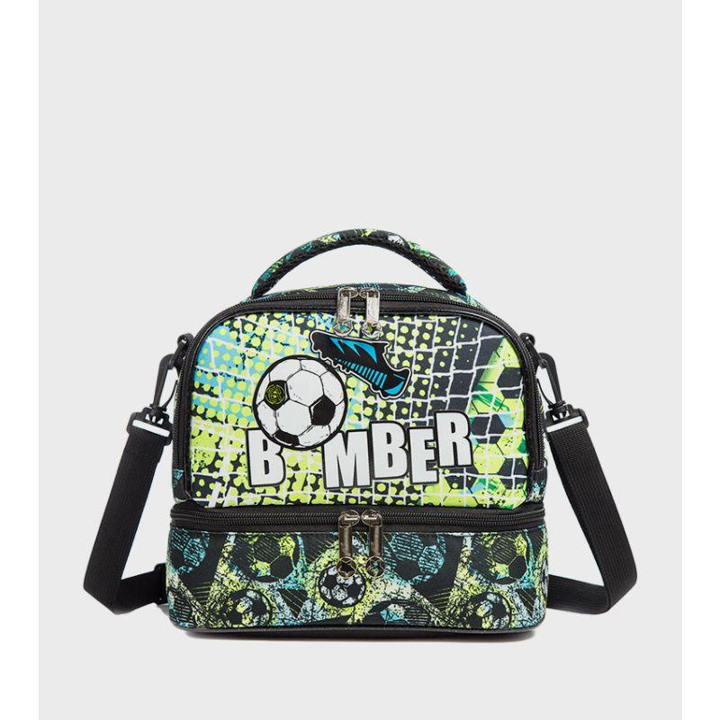 Eazy Kids Bottle/Lunch Bag Football Green ZRAFH