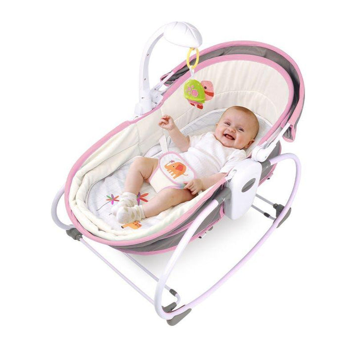 Teknum 5 In 1 Cozy Rocker Bassinet With Awning And Mosquito Net - Zrafh.com - Your Destination for Baby & Mother Needs in Saudi Arabia