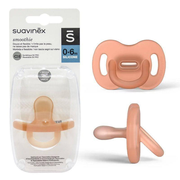 Suavinex All Silicone Physiological Soother 0-6 months - Orange - ZRAFH