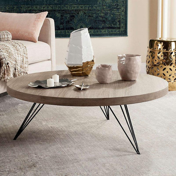 Wood, Coffee Table Beige and Black - 100x40 cm By Alhome - Zrafh.com - Your Destination for Baby & Mother Needs in Saudi Arabia