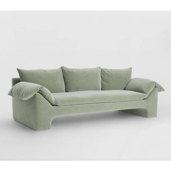 Velvet 3-Seater Sofa in Lush Green By Alhome - 110111510 - Zrafh.com - Your Destination for Baby & Mother Needs in Saudi Arabia