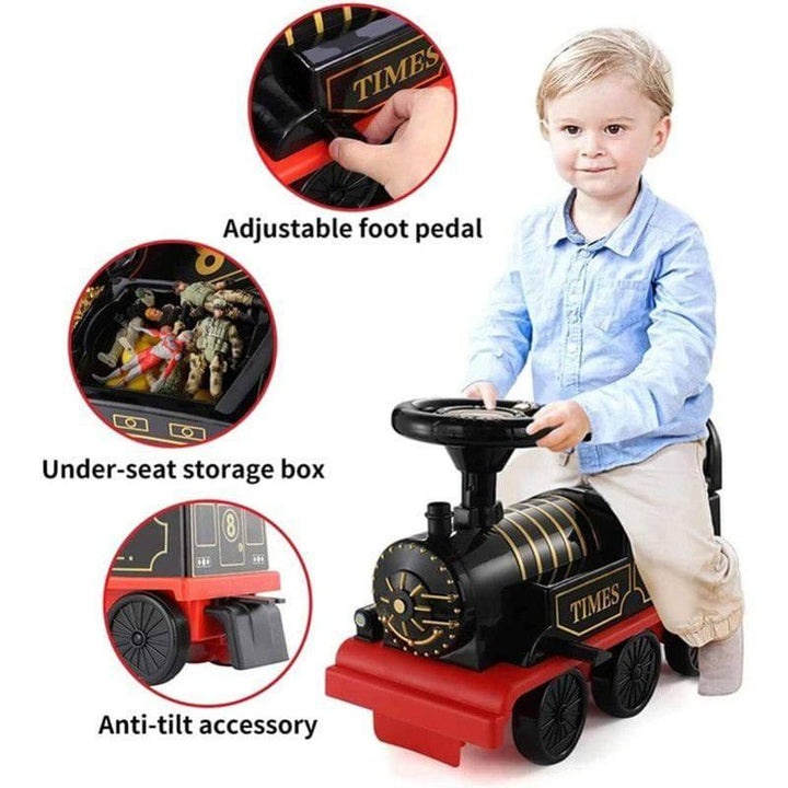 Train Ride-On Car Rechargeable With Light And Music With Track Railway 54x30x50 cm By Family Center - 28-2018C - ZRAFH