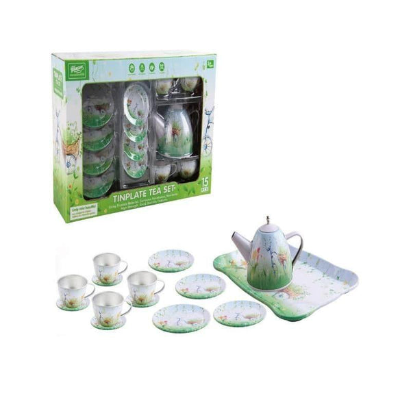 Ceramic Tea Set - 15 Pieces, Green - 31.7x20.5x9.5cm - 19-555-015 - ZRAFH