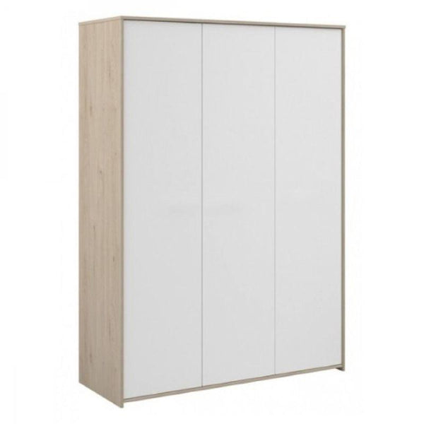 Two-Door Wardrobe, White, with Beige Sides: By Alhome - Zrafh.com - Your Destination for Baby & Mother Needs in Saudi Arabia