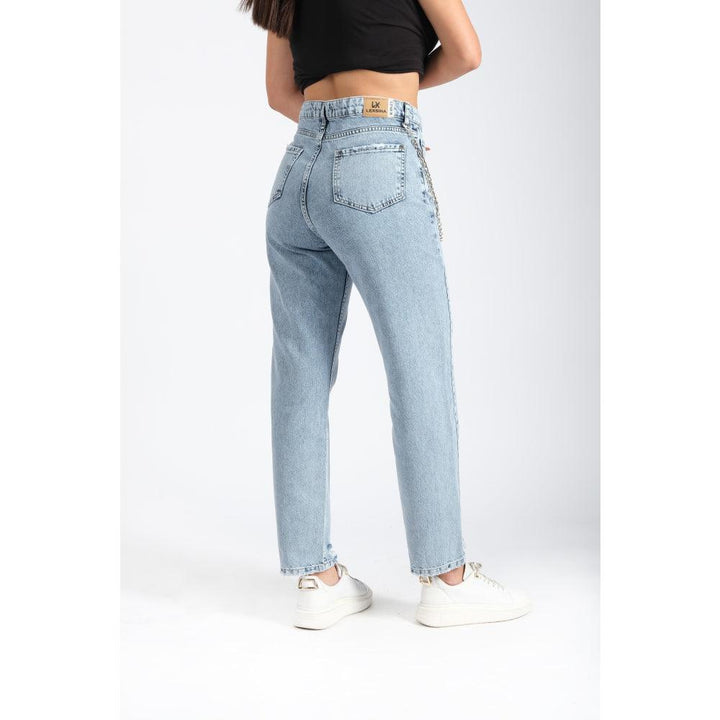 Londonella Women's Mid-waisted Jeans Design - Blue - 100206 - Zrafh.com - Your Destination for Baby & Mother Needs in Saudi Arabia