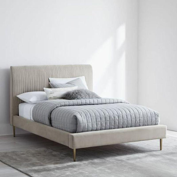 Timeless Tranquility Single Bed Chanel-Tufted Beauty in Beige By Alhome - Zrafh.com - Your Destination for Baby & Mother Needs in Saudi Arabia