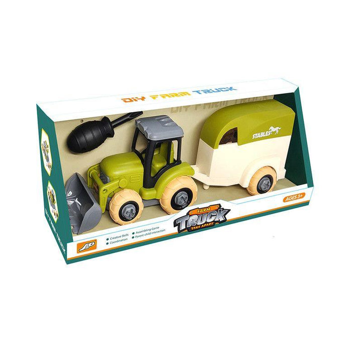 Family Center Farm Toy Car with Pony Trailer - 10-2252002 - ZRAFH