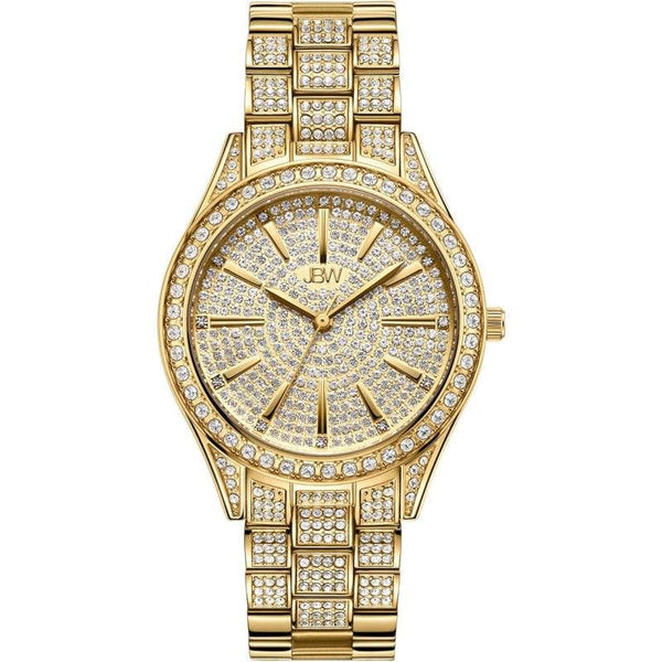 JBW Cristal 34 0.12 ctw Diamond 18k Gold-Plated Stainless-Steel Women's Watch - J6383A - Zrafh.com - Your Destination for Baby & Mother Needs in Saudi Arabia