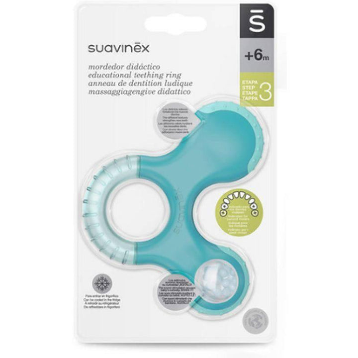 Suavinex Baby Teether Step 3 With Rattle +6 months - Green - ZRAFH