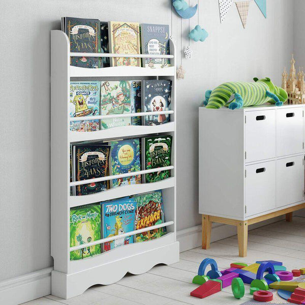 Kids Bookcase: 79x11x116 Wood, White by Alhome - Zrafh.com - Your Destination for Baby & Mother Needs in Saudi Arabia