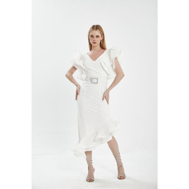 Londonella Women's Midi Summer Dress With Fashionable Sleeves - Lon100316 - Zrafh.com - Your Destination for Baby & Mother Needs in Saudi Arabia