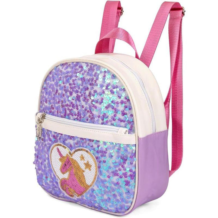 Eazy Kids Sequin School Backpack - Horse Purple - Zrafh.com - Your Destination for Baby & Mother Needs in Saudi Arabia