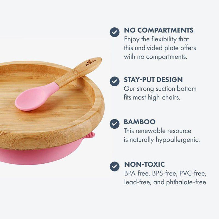 Avanchy Bamboo Suction Classic Plate + Spoon - ZRAFH