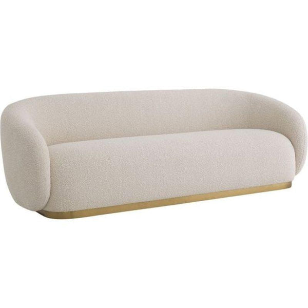 Neutral Beige Boucle 3-Seater Sofa Swedish Wood By Alhome - Zrafh.com - Your Destination for Baby & Mother Needs in Saudi Arabia