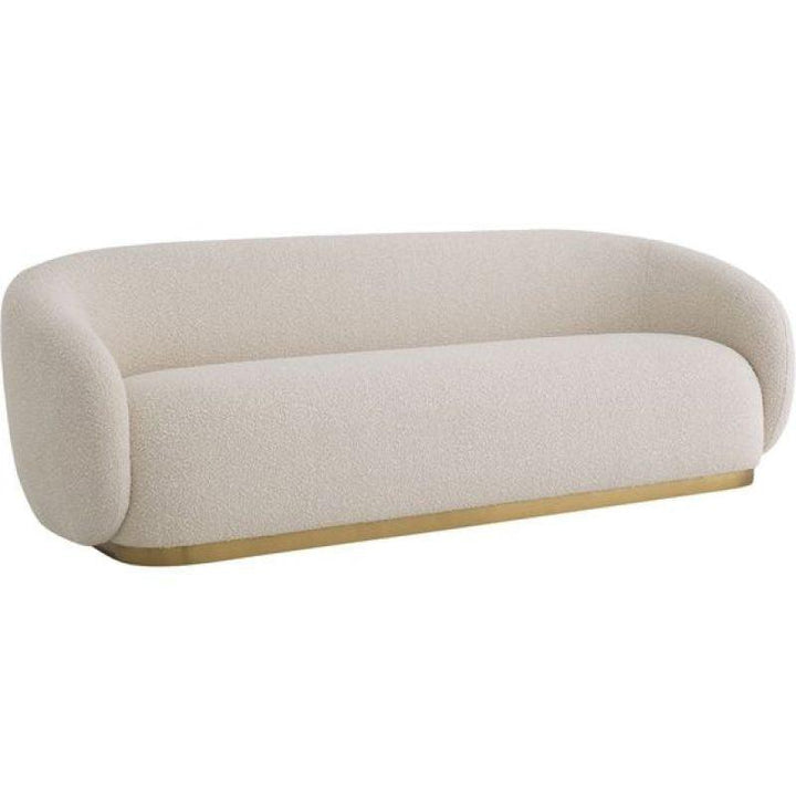 Neutral Beige Boucle 3-Seater Sofa Swedish Wood By Alhome - Zrafh.com - Your Destination for Baby & Mother Needs in Saudi Arabia