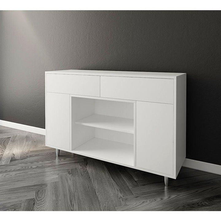 White Coffee Corner with Shelves and Drawers By Alhome - Zrafh.com - Your Destination for Baby & Mother Needs in Saudi Arabia