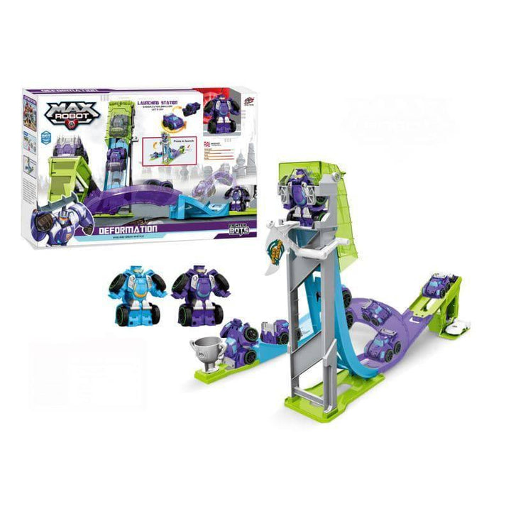 Transformable Robot & Track Set 45x7x31 cm By Family Center - 10-019-10 - ZRAFH