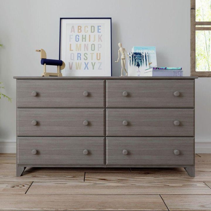 Kids Dresser: 149x39x82 Wood, Grey by Alhome - Zrafh.com - Your Destination for Baby & Mother Needs in Saudi Arabia