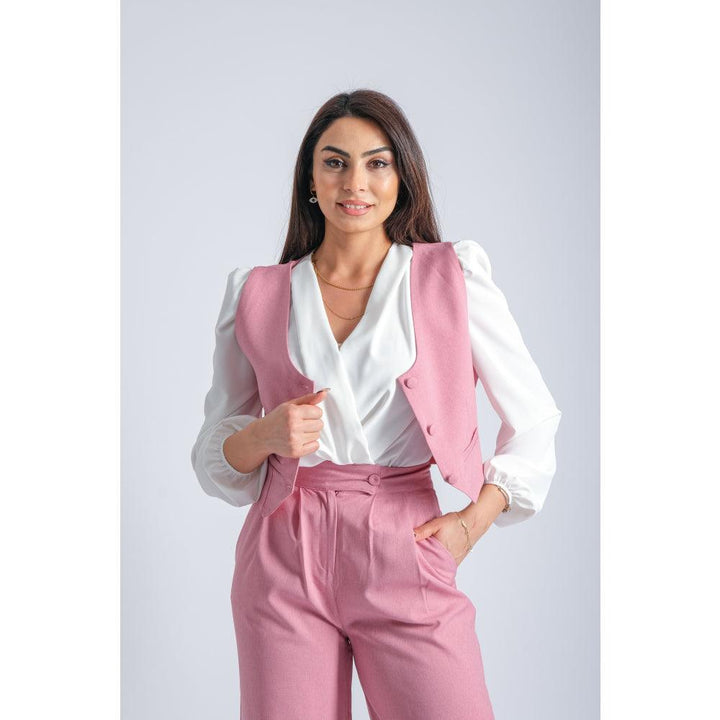 Londonella 2-Piece Set Vest and Pants - Rose Pink - 100179 - Zrafh.com - Your Destination for Baby & Mother Needs in Saudi Arabia