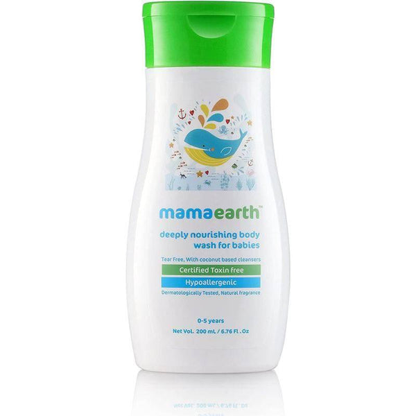 Mama earth Deeply Nourishing Body Wash For Babies - 200mI - ZRAFH