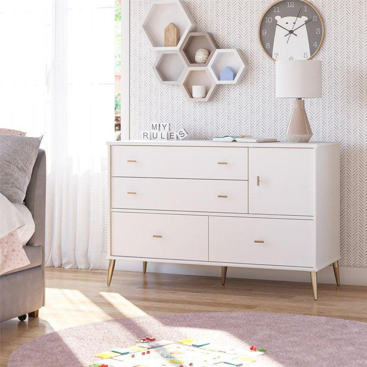 Kids Dresser: 119x49x79 Wood, White by Alhome - Zrafh.com - Your Destination for Baby & Mother Needs in Saudi Arabia