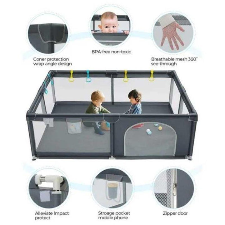 Dreeba Toddler Safe Playpen - 180*120*65 cm - Zrafh.com - Your Destination for Baby & Mother Needs in Saudi Arabia