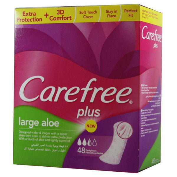 Carefree Panty Liners With Aloe Vera - 48 Pieces - ZRAFH