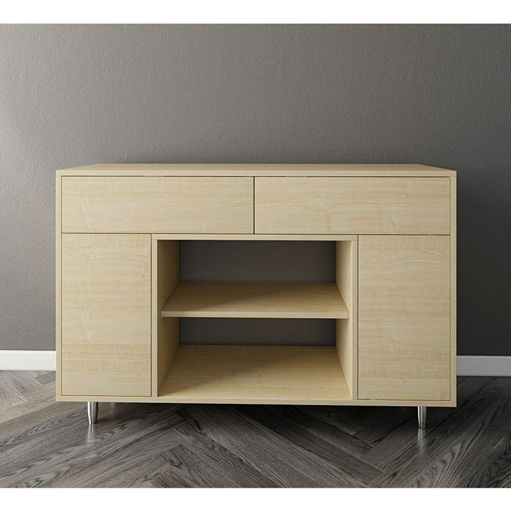 Beige Coffee Corner with Shelves and Drawers By Alhome - Zrafh.com - Your Destination for Baby & Mother Needs in Saudi Arabia