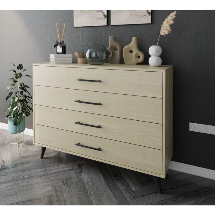 Beige Console Unit with Drawers By Alhome - Zrafh.com - Your Destination for Baby & Mother Needs in Saudi Arabia