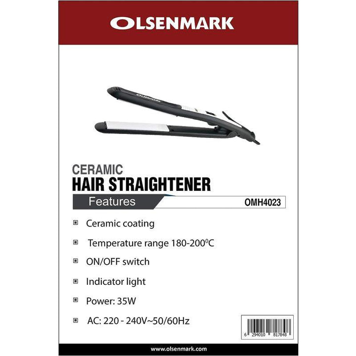 Olsenmark Ceramic Hair Straighteners - 35 w - OMH4023 - Zrafh.com - Your Destination for Baby & Mother Needs in Saudi Arabia