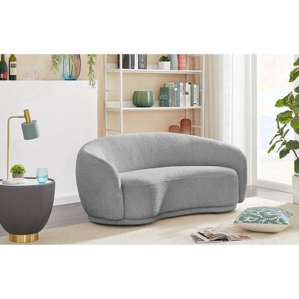 Grey Bouclé 3-Seater Sofa By Alhome - Zrafh.com - Your Destination for Baby & Mother Needs in Saudi Arabia