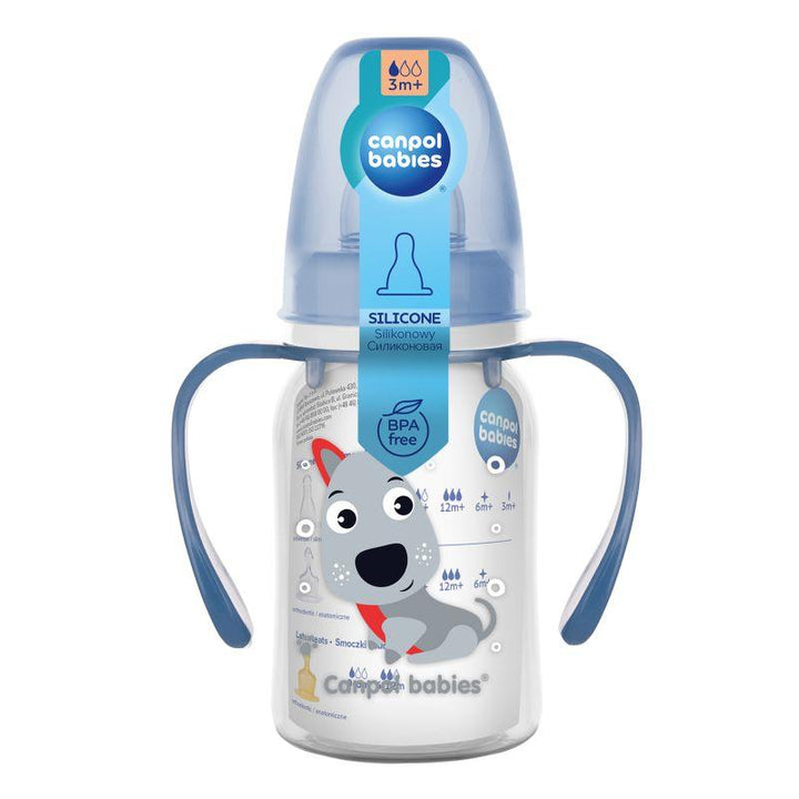 Canpol Feeding Bottle With Handle - 120 Ml - ZRAFH