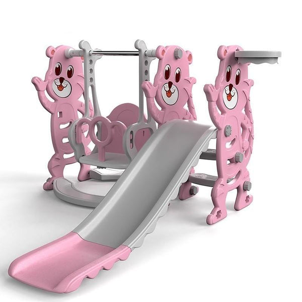 Dreeba 3-in-1 Kids Slide and Swing With Basketball Hoop playset - Zrafh.com - Your Destination for Baby & Mother Needs in Saudi Arabia