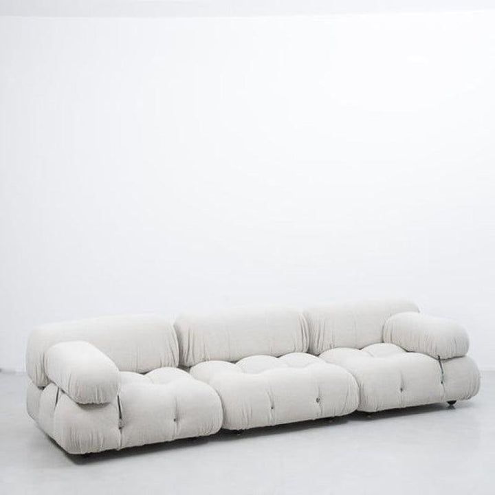 Beige Velvet 3-Seater Sofa By Alhome - 110111489 - Zrafh.com - Your Destination for Baby & Mother Needs in Saudi Arabia