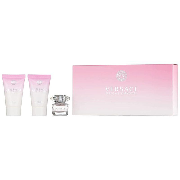 Versace Bright Crystal Set Eau de Toilette Mini 5ml + Body Lotion 25ml + Shower Gel 25ml - 3 Pcs - ZRAFH