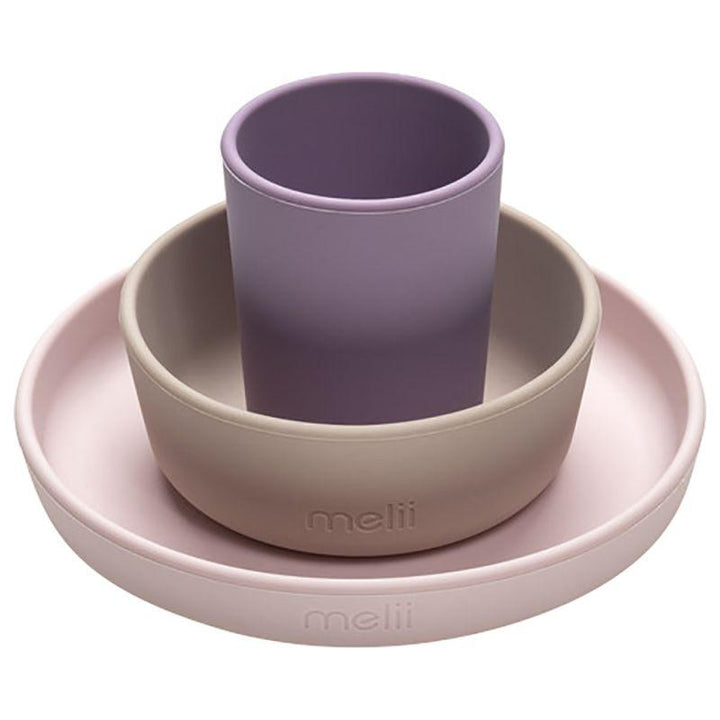 Melii 3 Piece Silicone Feeding Set (Plate, Bowl & Cup) - ZRAFH