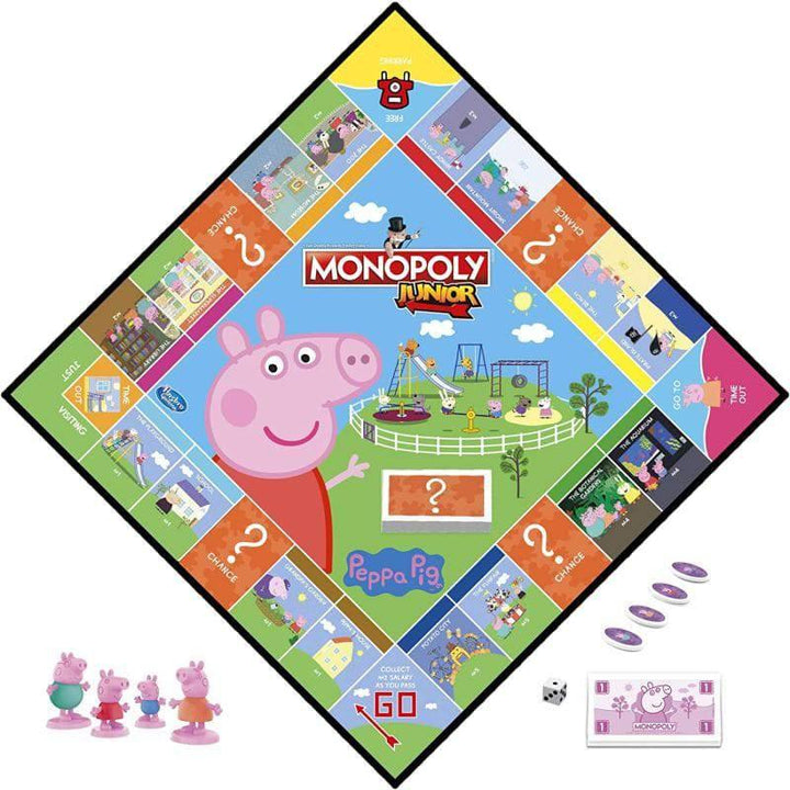 Monopoly Junior: Peppa Pig Edition Board Game for 2-4 Players - ZRAFH