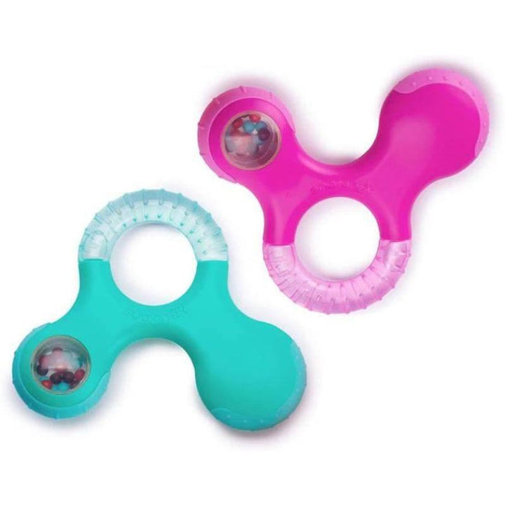 Suavinex Baby Teether Step 3 With Rattle +6 months - Green - ZRAFH