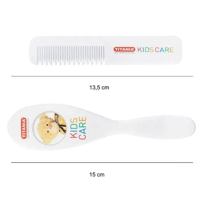 Titania Baby Hair Brush & Comb Set 1295B - 2 Pieces - ZRAFH