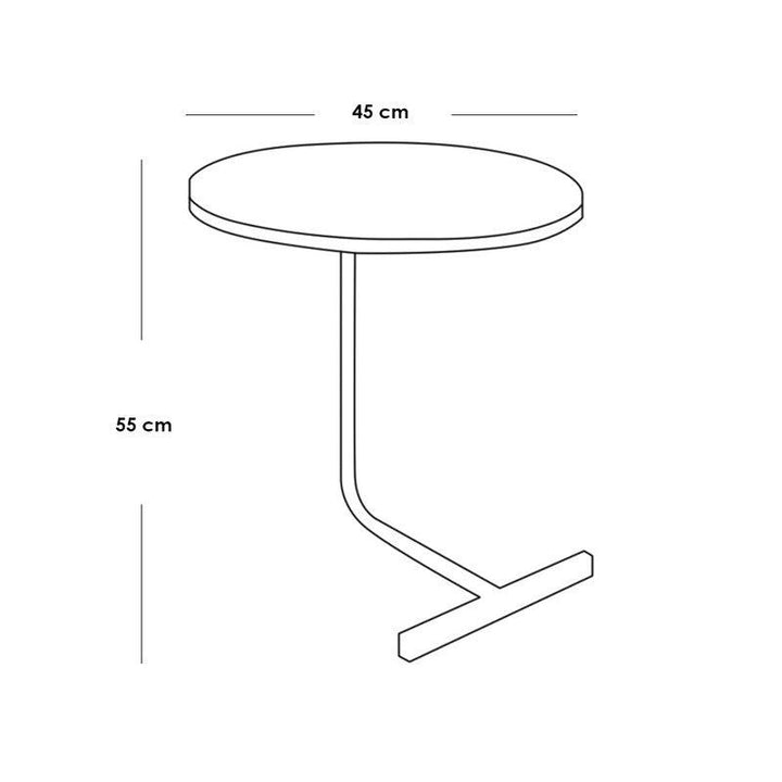 Side Table 45x55 cm - Grey & Gold By Alhome - Zrafh.com - Your Destination for Baby & Mother Needs in Saudi Arabia