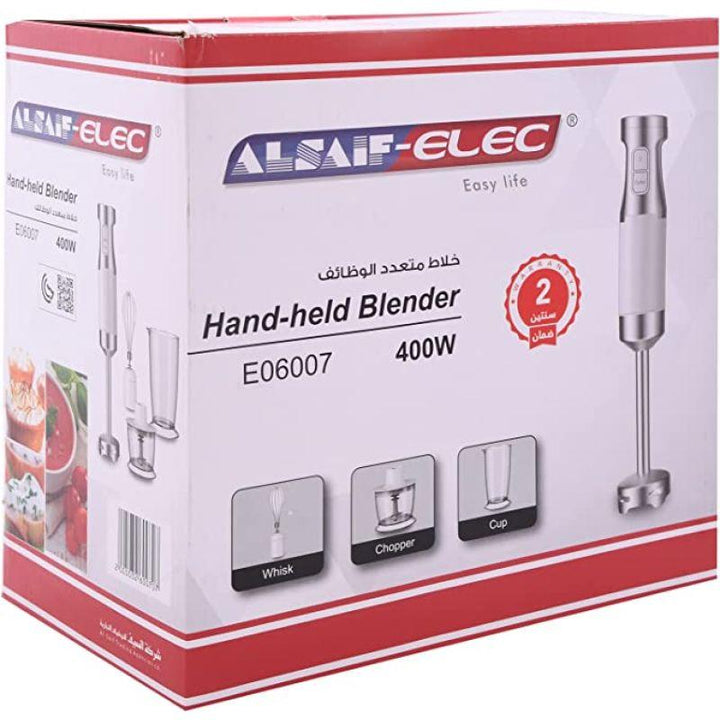 Al Saif Electric Hand Blender 0.7 Liter 400 Watts - Zrafh.com - Your Destination for Baby & Mother Needs in Saudi Arabia