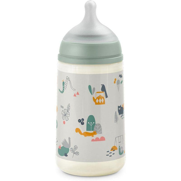 Suavinex Feeding Bottle With Pacifier And Pacifier Clip - Park - Zrafh.com - Your Destination for Baby & Mother Needs in Saudi Arabia