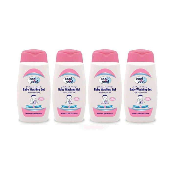 Cool & Cool Baby Washing Gel Pack of 4 -250 ml - Zrafh.com - Your Destination for Baby & Mother Needs in Saudi Arabia