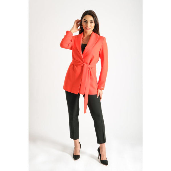 Londonella Women's Classic Short Elegant Jacket With Long Sleeves & Belt - 100232 - Zrafh.com - Your Destination for Baby & Mother Needs in Saudi Arabia