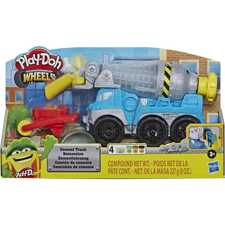 Play-Doh Wheels Cement Truck Toy With Non-Toxic Cement-Colored Buildin' Compound Plus 3 Colours - ZRAFH