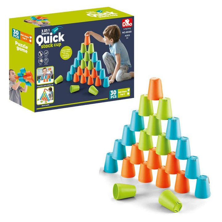 Family Center 3In1 Blocks Quick Stack Cup - 13-2306016 - ZRAFH