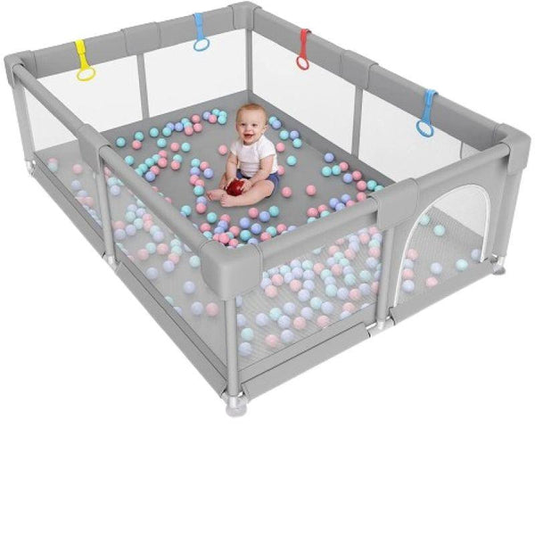 Dreeba Children's Playpen With balls and Handrails - 150*120*65 cm - Zrafh.com - Your Destination for Baby & Mother Needs in Saudi Arabia