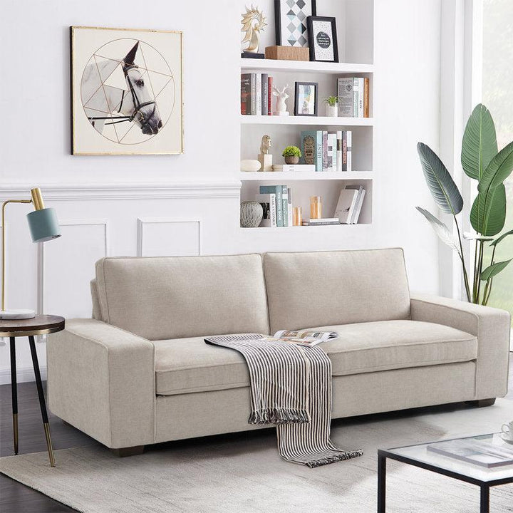 Modern Chic Linen 3 Seater Sofa - 240x85x85 cm - By Alhome - Zrafh.com - Your Destination for Baby & Mother Needs in Saudi Arabia