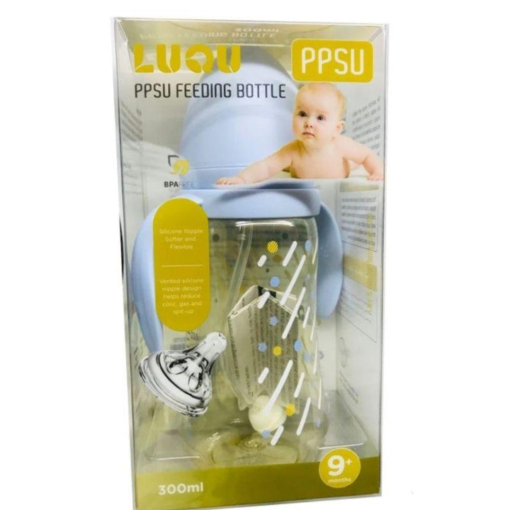 Luqu Feeding Bottle Ppsu With Handle - 300Ml - ZRAFH