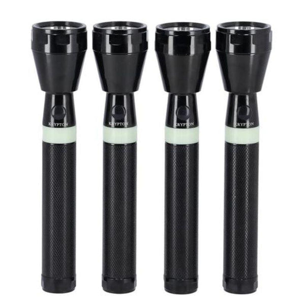 Krypton 2SC Rechargeable LED Flashlight 4 Pieces Combo - Black - KNFL5157 - Zrafh.com - Your Destination for Baby & Mother Needs in Saudi Arabia